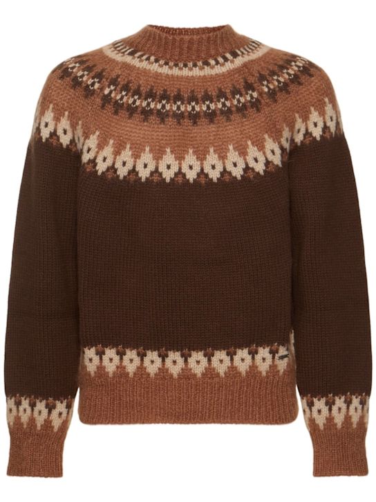 Dsquared2: Wool blend jacquard sweater - men_0 | Luisa Via Roma