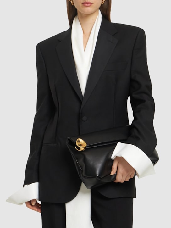 Jil Sander: Jewel soft leather clutch - women_1 | Luisa Via Roma