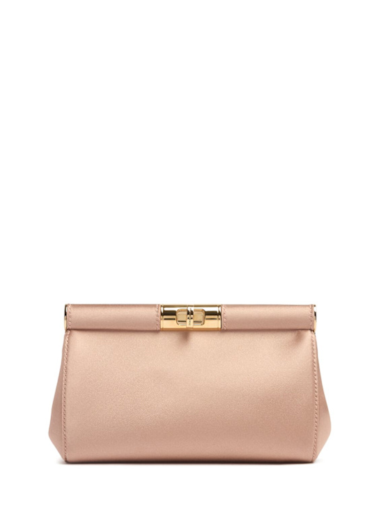 Dolce&Gabbana: Small Old Money satin clutch - women_0 | Luisa Via Roma