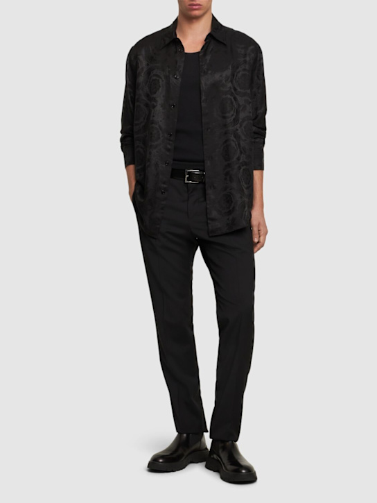Barocco jacquard viscose blend shirt - Thumbnail 2