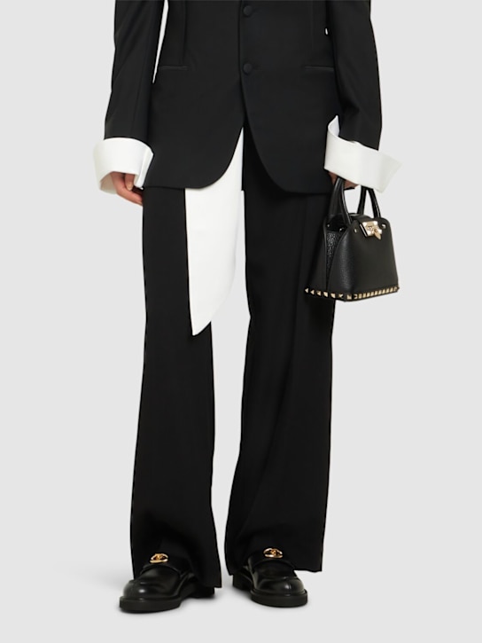 Valentino Garavani: 40mm Vlogo leather loafers - women_1 | Luisa Via Roma