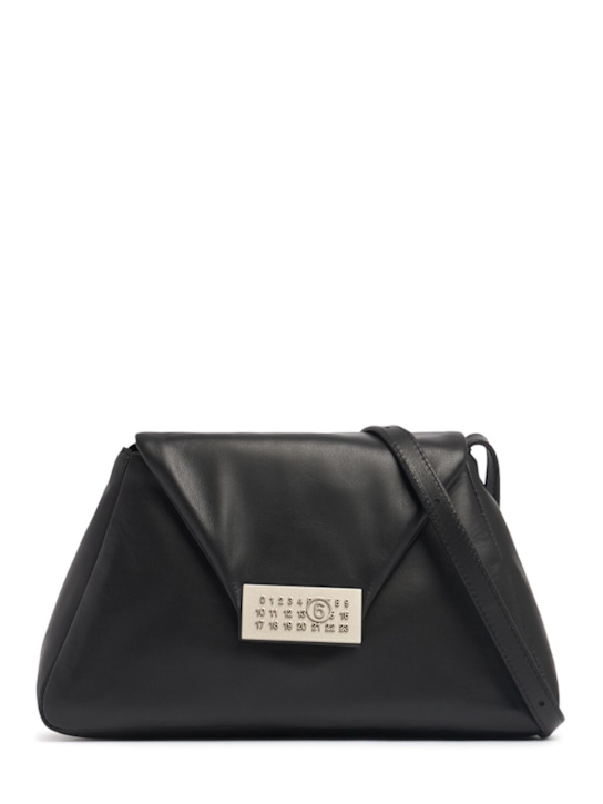 MM6 Maison Margiela: Medium Numeric soft leather bag - women_0 | Luisa Via Roma