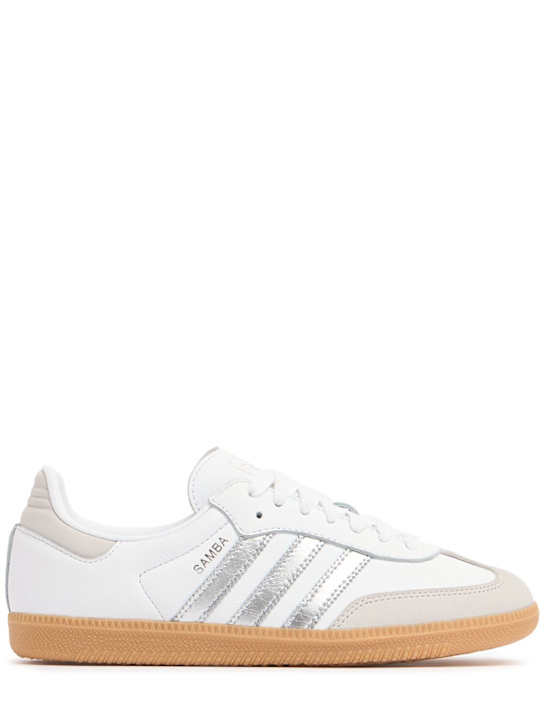 adidas Originals: Samba OG sneakers - White/Silver - women_0 | Luisa Via Roma
