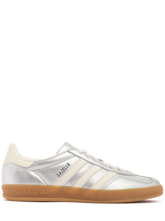 adidas Originals: Gazelle Indoor sneakers - Silver/White - women_0 | Luisa Via Roma