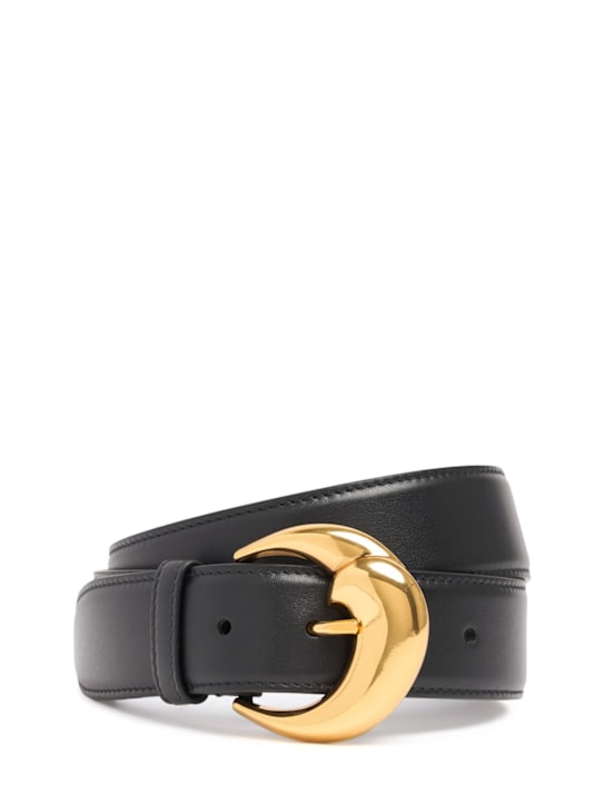 Etro: Paisley buckle leather belt - women_0 | Luisa Via Roma