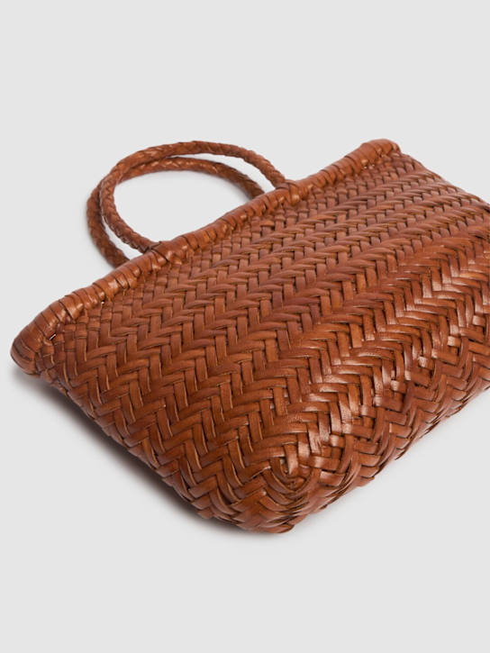 Dragon Diffusion: Flat Gora迷你皮革篮子包 - British Tan - women_4 | Luisa Via Roma