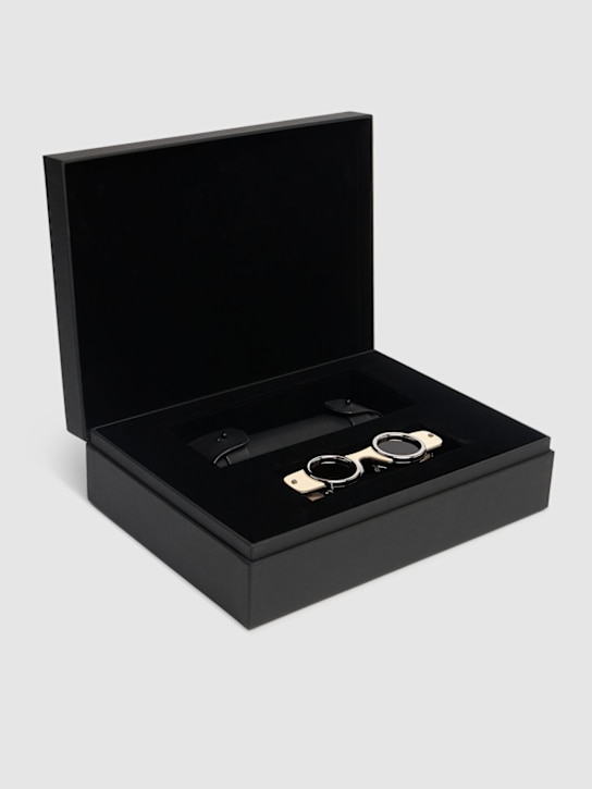 Kuboraum Berlin: J50 Round acetate & metal sunglasses - Ivory/Grey - men_3 | Luisa Via Roma