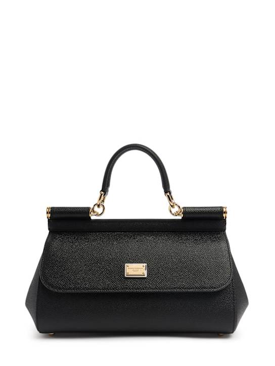 Dolce&Gabbana: Medium Sicily Dauphine レザーバッグ - women_0 | Luisa Via Roma