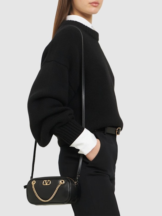 Valentino Garavani: Mini Vlogo signature leather bag - women_1 | Luisa Via Roma