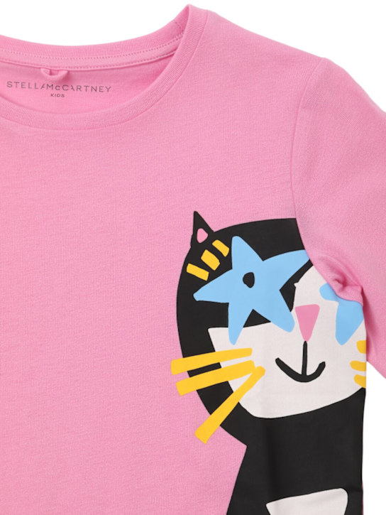 Stella McCartney Kids: コットンジャージーワンピース - ピンク - kids-girls_1 | Luisa Via Roma