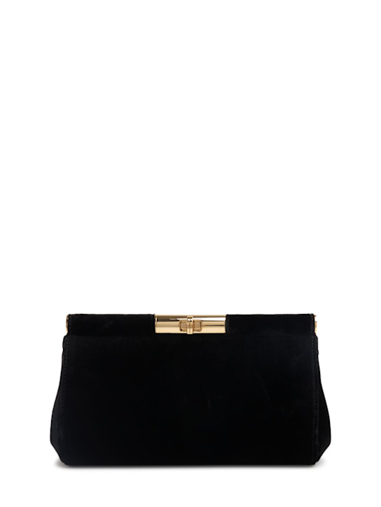 Dolce&Gabbana: Medium Marlene velvet shoulder bag - women_0 | Luisa Via Roma