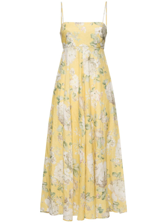 Zimmermann: Illuminate Picnic linen long dress - women_0 | Luisa Via Roma