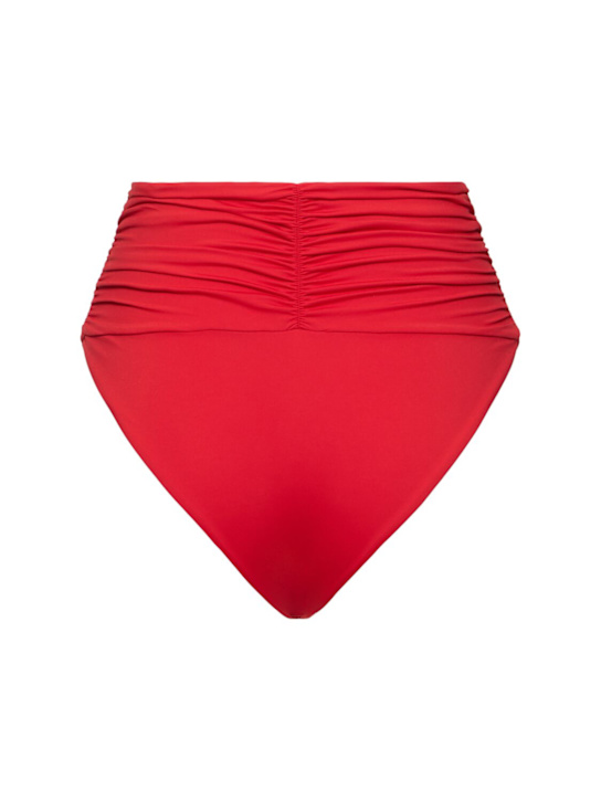 Magda Butrym: Jersey high rise bikini bottom w/ rose - Red - women_4 | Luisa Via Roma