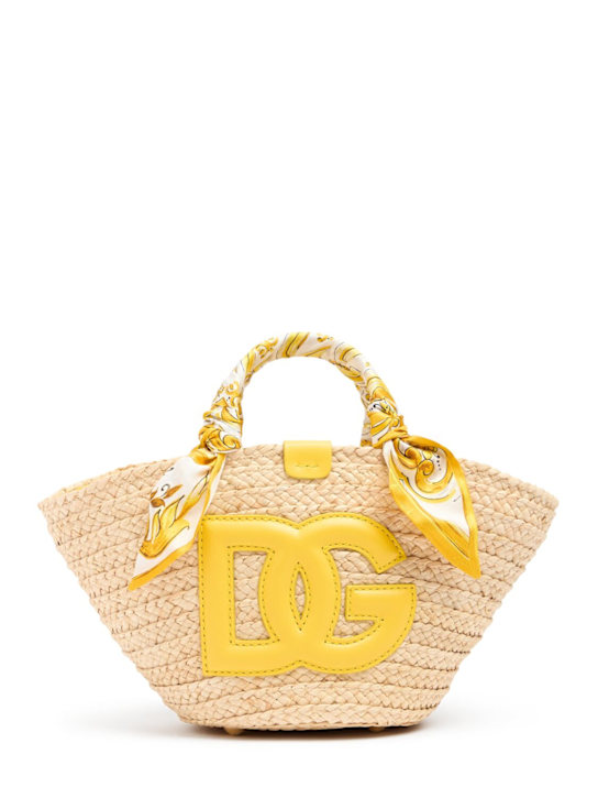 Dolce&Gabbana: Small Kendra straw tote bag - women_0 | Luisa Via Roma