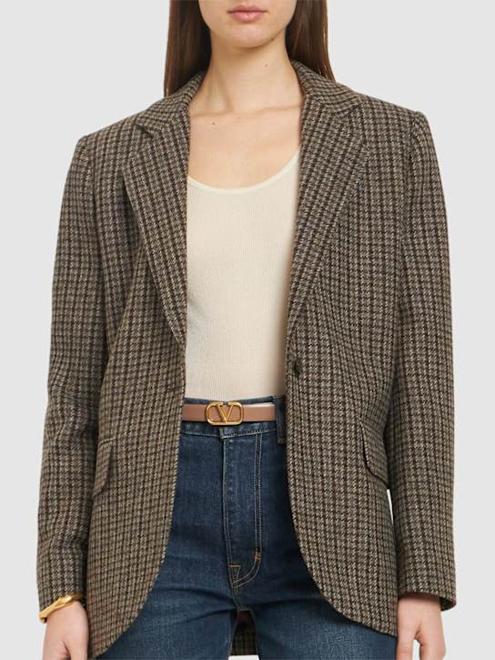 Valentino Garavani: 20mm Vlogo reversible leather belt - women_1 | Luisa Via Roma