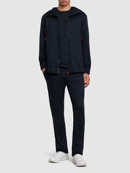 Kiton: Cotton jogger pants - men_1 | Luisa Via Roma