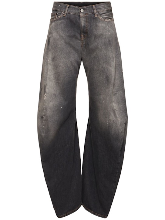 Acne Studios: Trafalgar low rise loose fit jeans - Black - women_0 | Luisa Via Roma