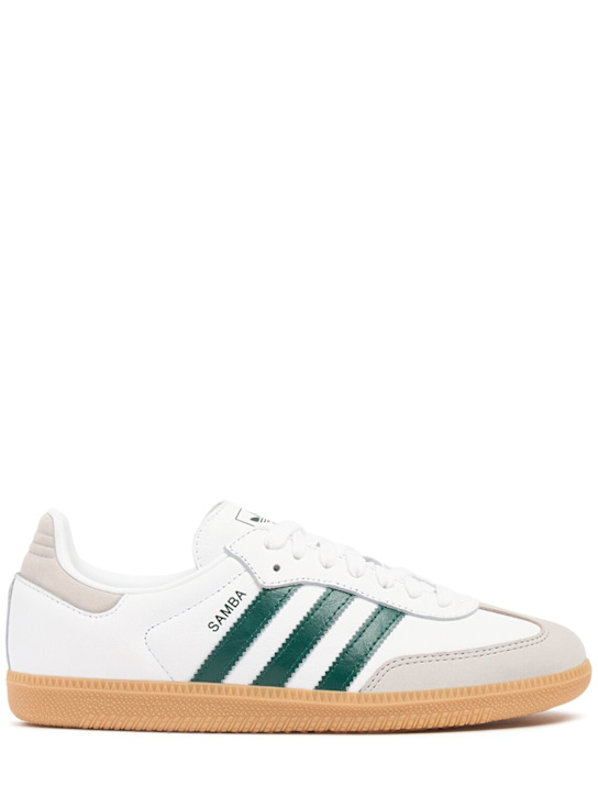 adidas Originals: Samba OG sneakers - White/Green - men_0 | Luisa Via Roma