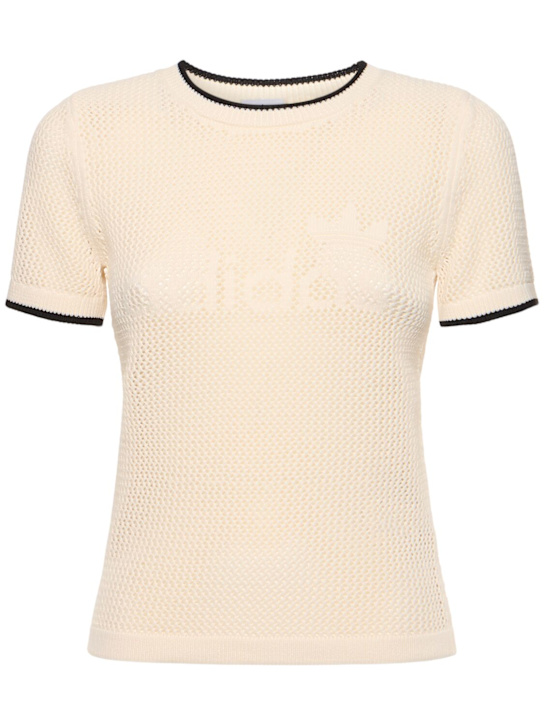 adidas Originals: Crochet t-shirt - women_0 | Luisa Via Roma