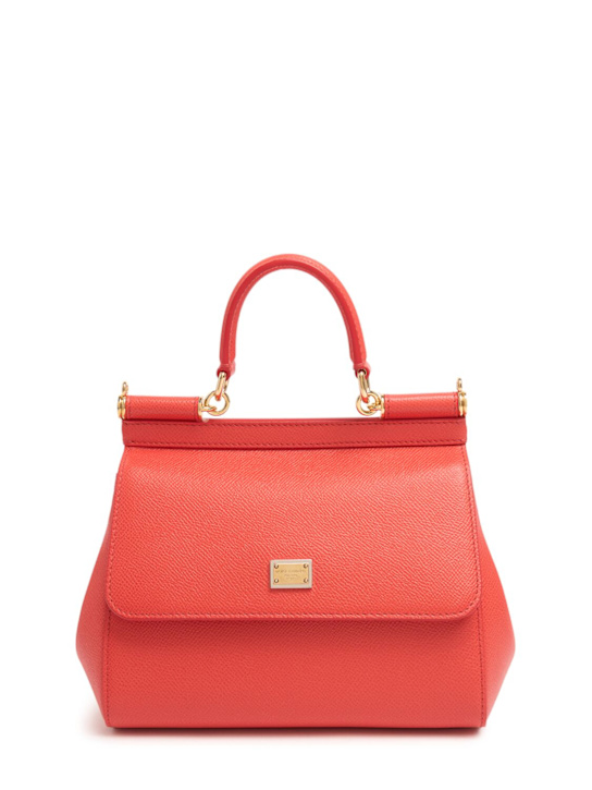 Dolce&Gabbana: Medium Sicily Dauphine leather bag - women_0 | Luisa Via Roma