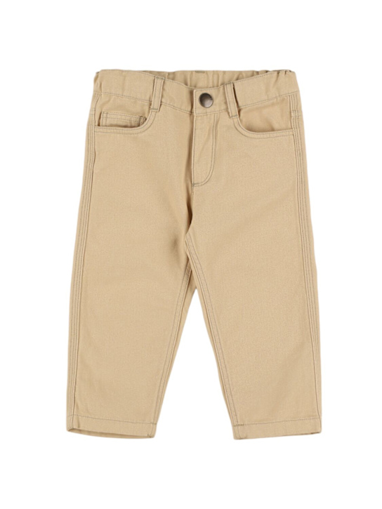 Bonpoint: Cotton gabardine pants - ベージュ - kids-boys_0 | Luisa Via Roma