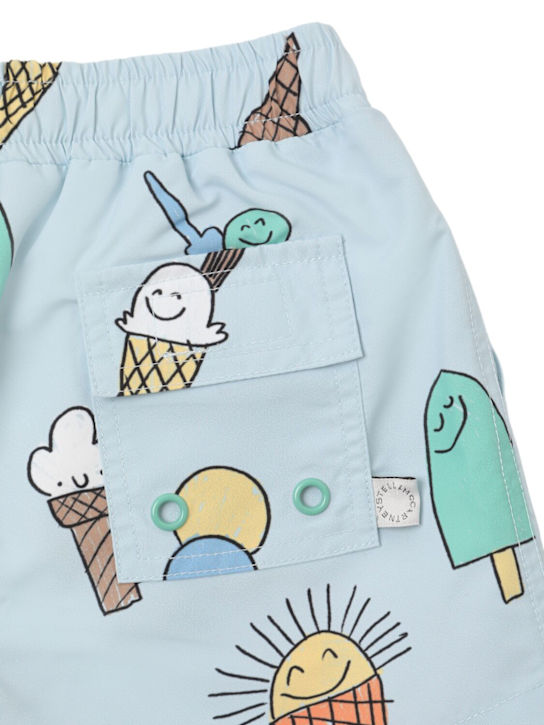 Stella McCartney Kids: Printed poly swim shorts - Multicolor - kids-boys_1 | Luisa Via Roma