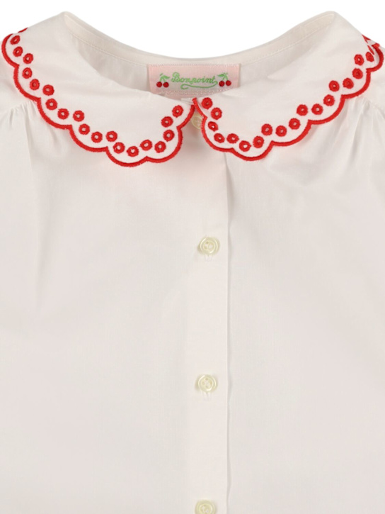 Bonpoint: オーガニックコットンポプリンシャツ - kids-girls_1 | Luisa Via Roma