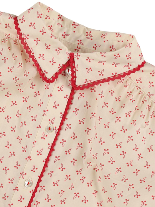 Bonpoint: コットンポプリンシャツ - kids-girls_1 | Luisa Via Roma