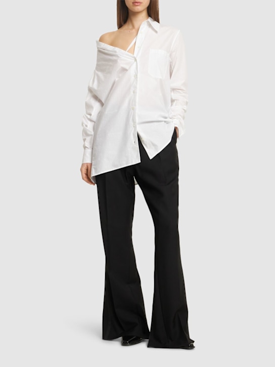 Ann Demeulemeester: Daria dropped shoulder poplin shirt - women_1 | Luisa Via Roma