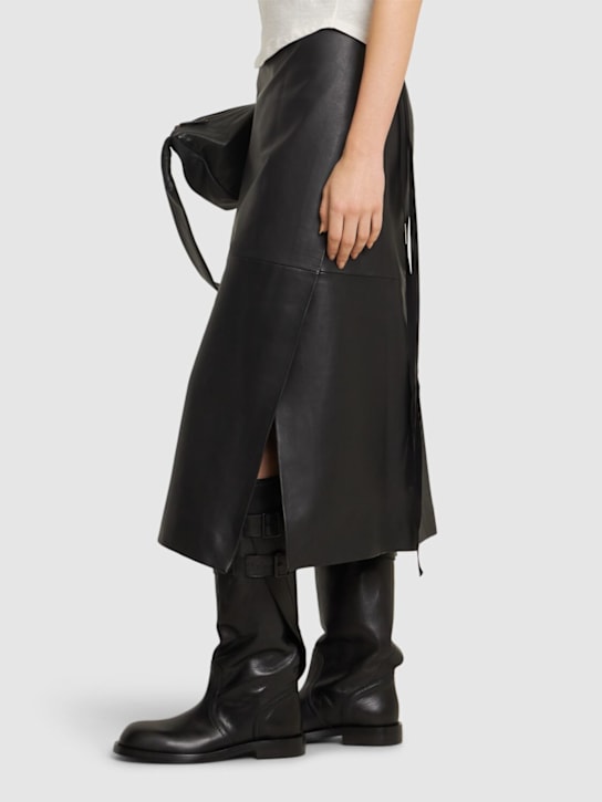 Ann Demeulemeester: 45mm Ulpu soft leather biker boots - women_1 | Luisa Via Roma