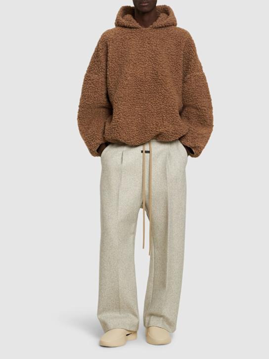 Fear of God: Polar fleece hoodie - Dune - men_1 | Luisa Via Roma