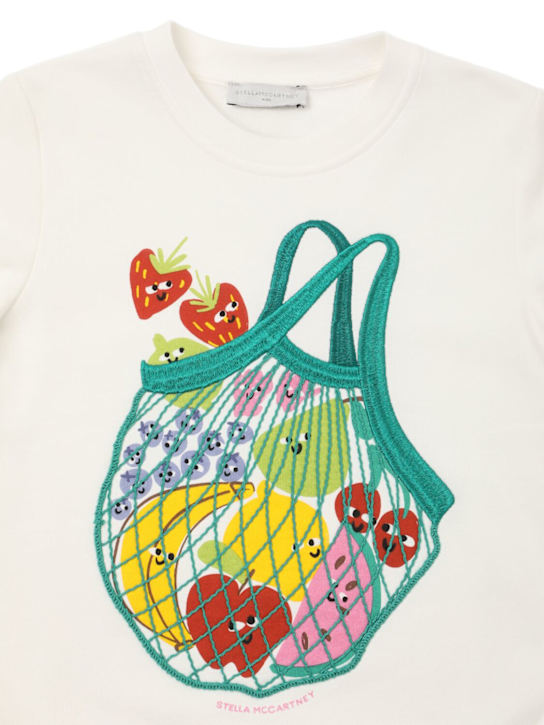 Stella McCartney Kids: コットンスウェットシャツ - ホワイト - kids-girls_1 | Luisa Via Roma