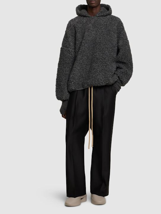 Fear of God: Polar fleece hoodie - Paris Sky - men_1 | Luisa Via Roma