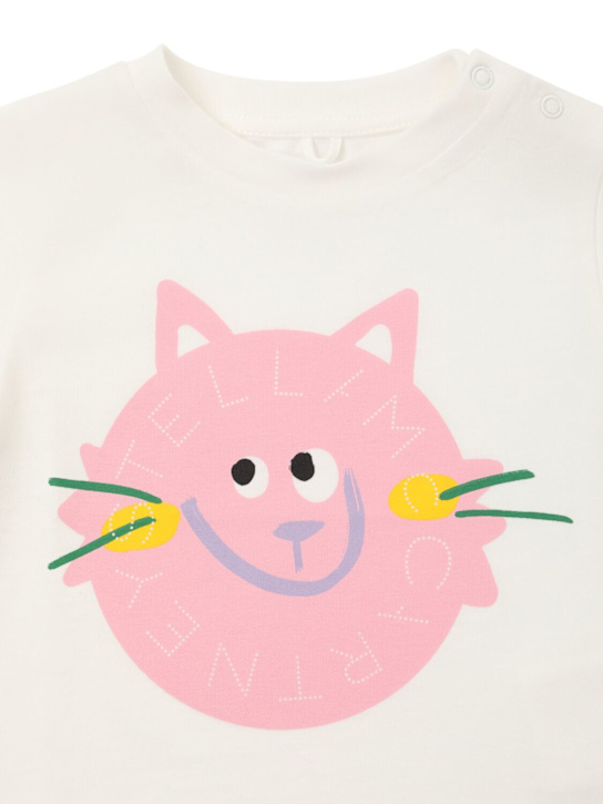 Stella McCartney Kids: Cat コットンジャージーTシャツ - kids-girls_1 | Luisa Via Roma