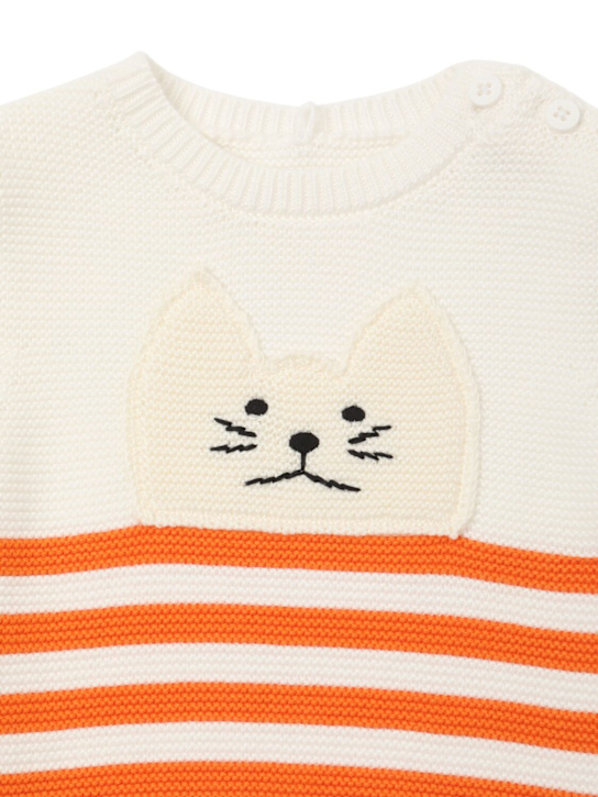Stella McCartney Kids: Suéter de punto de algodón - Blanco - kids-boys_1 | Luisa Via Roma