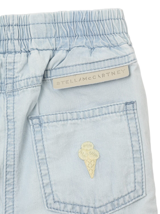Stella McCartney Kids: コットンシャンブレーパンツ - ライトブルー - kids-girls_1 | Luisa Via Roma