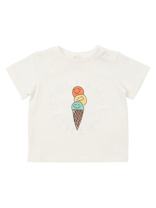 Stella McCartney Kids: Ice Cream コットンジャージーTシャツ - kids-girls_0 | Luisa Via Roma
