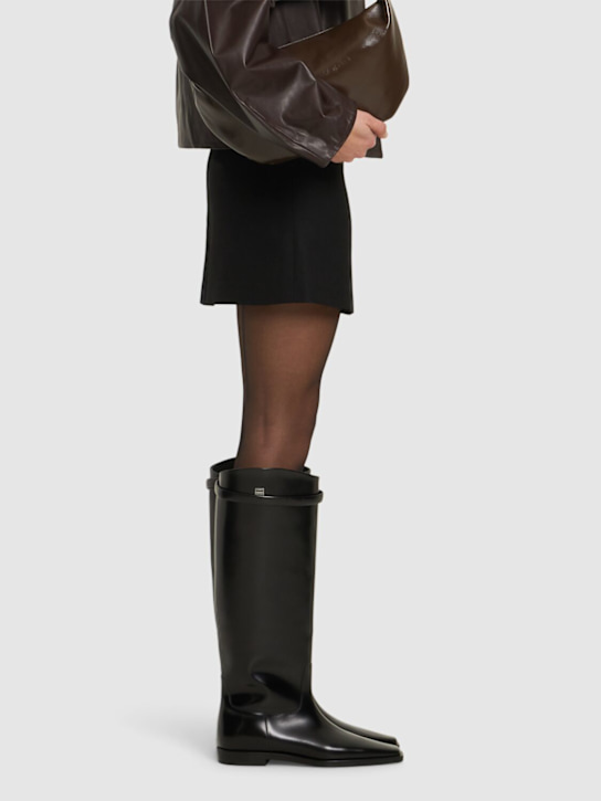 Toteme: 10毫米The Riding皮革高筒靴 - 黑色 - women_1 | Luisa Via Roma