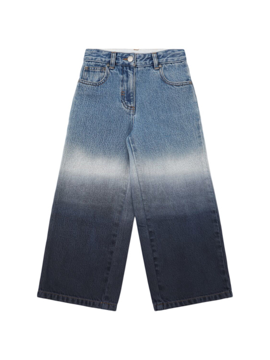 Stella McCartney Kids: Jeans in denim di cotone tie dye - Blu - kids-girls_0 | Luisa Via Roma