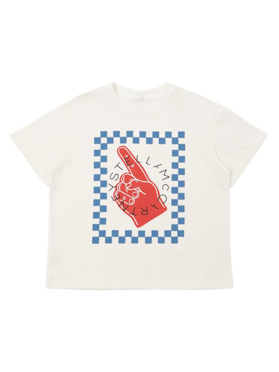Stella McCartney Kids: コットンジャージーTシャツ - ホワイト - kids-boys_0 | Luisa Via Roma