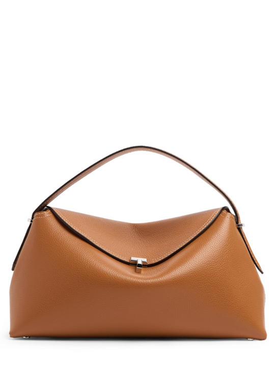 Toteme: T-Lock grain leather top handle bag - women_0 | Luisa Via Roma