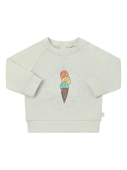 Stella McCartney Kids: Ice Cream コットンスウェットシャツ - kids-girls_0 | Luisa Via Roma
