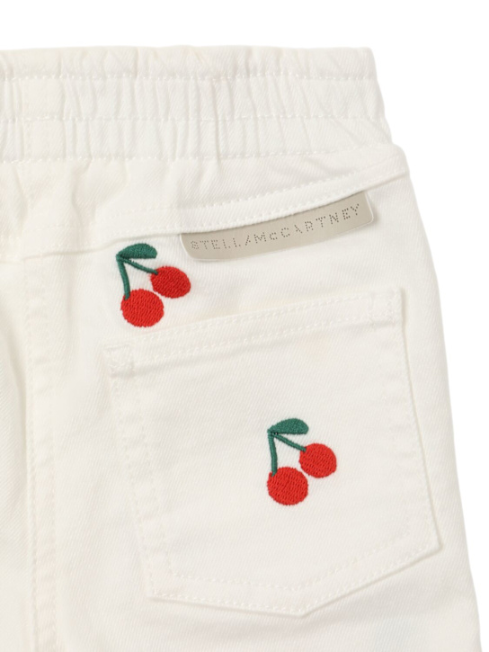 Stella McCartney Kids: コットンギャバジンパンツ - ホワイト - kids-girls_1 | Luisa Via Roma