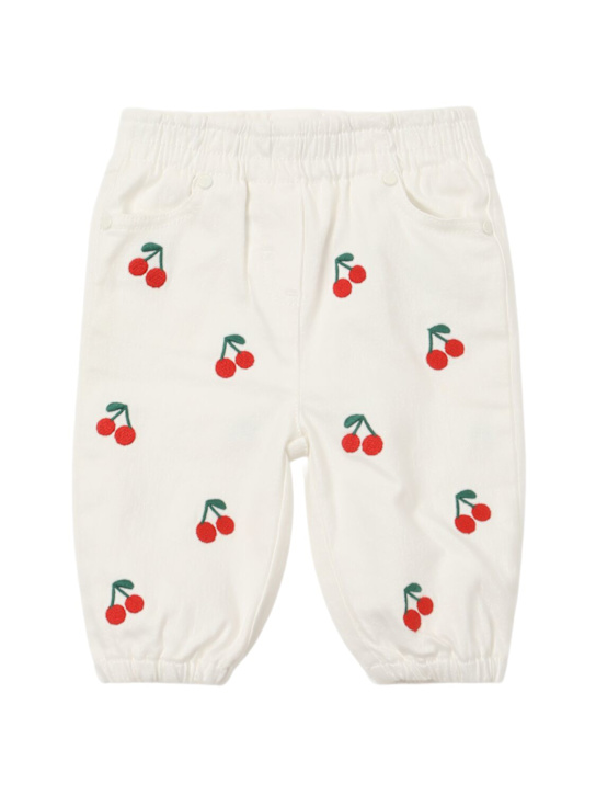 Stella McCartney Kids: コットンギャバジンパンツ - ホワイト - kids-girls_0 | Luisa Via Roma