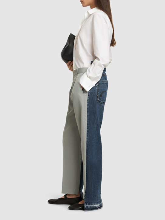 Tailored & denim wide leg pants - Thumbnail 2