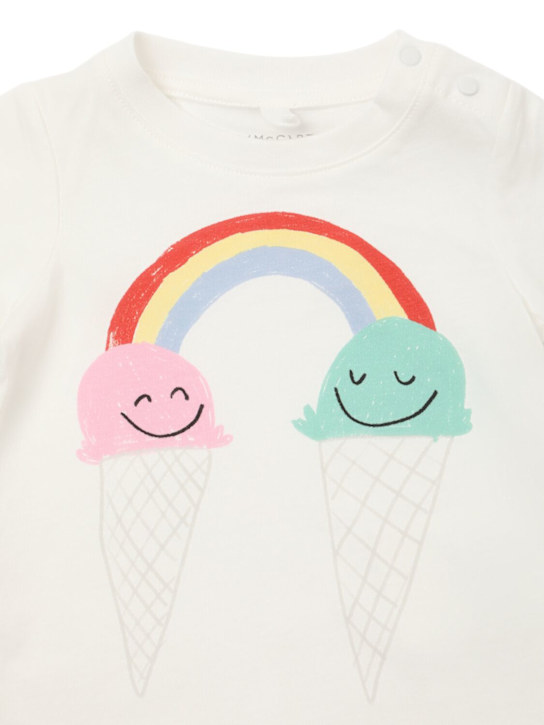 Stella McCartney Kids: Rainbow コットンジャージーTシャツ - ホワイト - kids-girls_1 | Luisa Via Roma