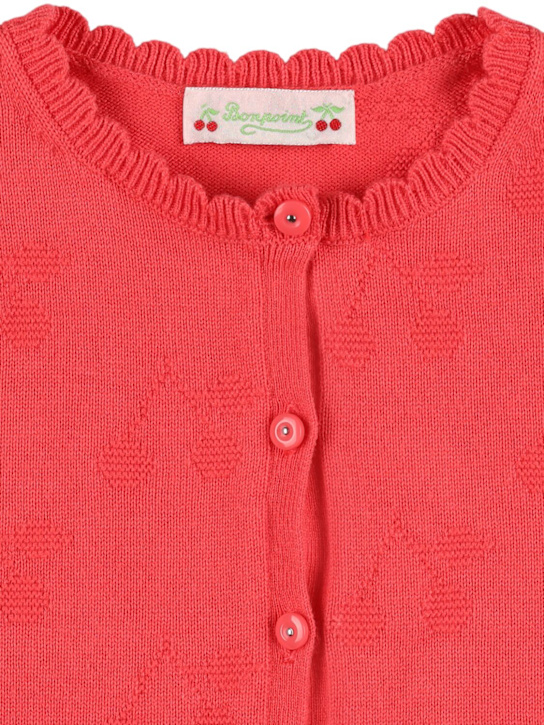 Bonpoint: コットンニットカーディガン - kids-girls_1 | Luisa Via Roma