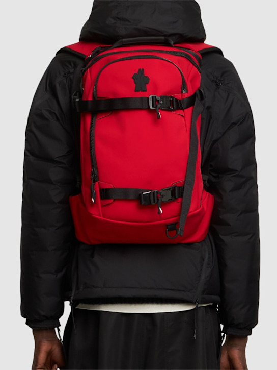 Moncler Grenoble: Logo stretch nylon 3L backpack - men_1 | Luisa Via Roma