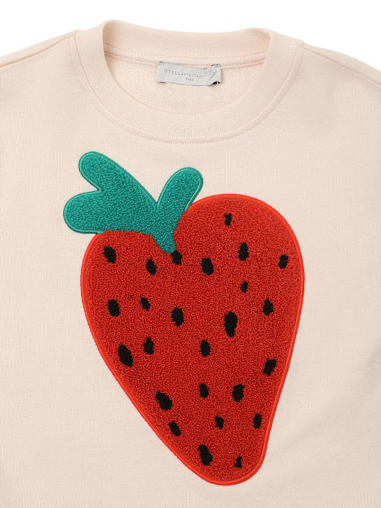 Stella McCartney Kids: コットンスウェットシャツ - ベージュ - kids-girls_1 | Luisa Via Roma