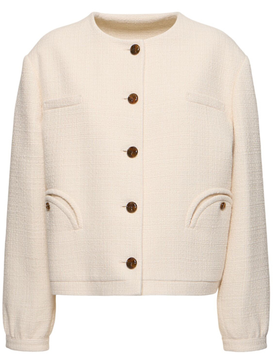 Blazé Milano: Missy Gliss cotton blend bolero jacket - women_0 | Luisa Via Roma